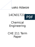 CHE 211 Term Paper on Industrial Safety and Deepwater Horizon