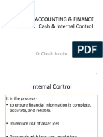 Akw 104 Accounting & Finance Lecture 4: Cash & Internal Control