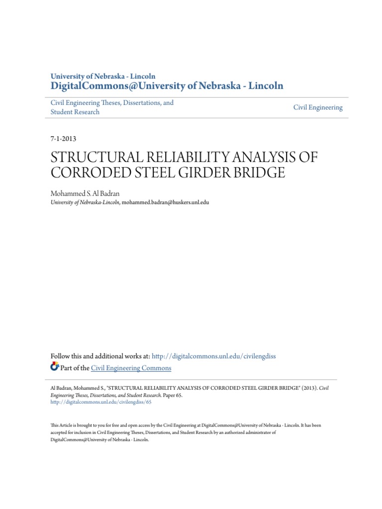 Corrosion Impact on Steel Girder Bridges | PDF