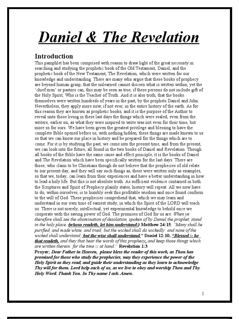 Understanding Daniel and Revelation | PDF | Revelation | Prophecy