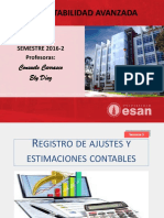 Registro de ajustes y estimaciones contables