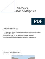 Sinkholes Formation & Mitigation