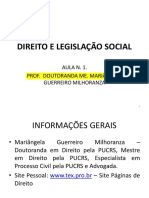 Direito e Legislação Social - AULA 1