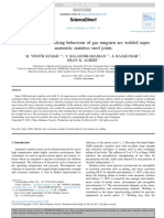 Stress Corrosion Cracking Behaviour of Gas Tungsten Arc Welded Super Austenitic Stainless Steel Joints