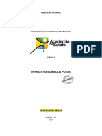 Manual Do Programa Academia Da Sa de Vol II INFRAESTRUTURA DOS POLOS Vers o Preliminar