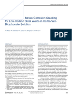 - Susceptibility to Stress Corrosion Cracking for Low-Carbon Steel Welds in Carbonate-Bicarbonate Solution