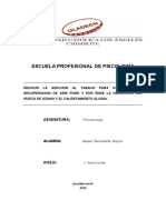 “Compromiso Ambiental de Los Estudiantes de Psicología Para Solucionar Los Problemas Ambientales en Su Comunidad