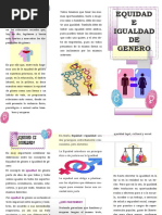 Triptico de La Equidad e Igualdad de Genero | PDF | Estudios de género ...