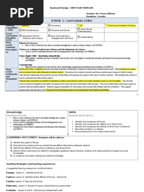 backward design unit plan tracey skinner