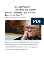 10 Consejos Que Pueden Convertirte en Rico Por Warren Buffett