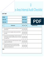 Production Site Area Internal Audit Checklist