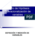 OperacionaL. de La Hipóteisi y Variables