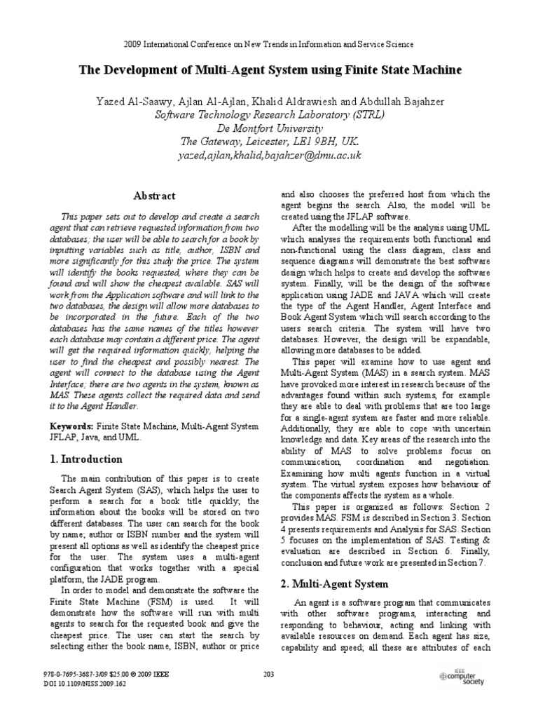 04 The Development of Multi Agent System Using Finite State Machine ...