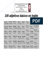 100 adjetivos básicos en inglés