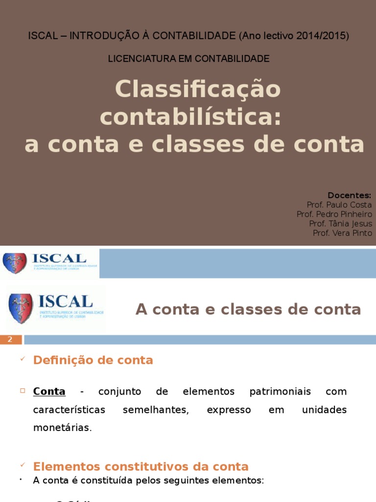 Classificação de Contas Contábeis | PDF | Capital próprio (finanças ...