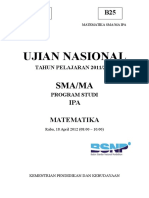 Matematika Sma Un 2012 Paket B Ipa