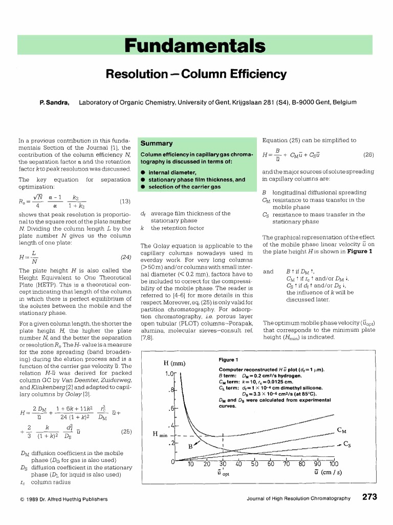 Resolution2c Column Efficiency Chromatography Gas Chromatography