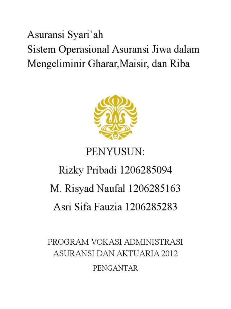 4 Asuransi Syariah Makalah Kel 4