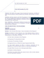 PD 856 Sanitation Code of the Phil