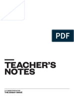 Teacher'S Notes: The Essay Issue