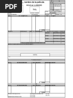 Planilla de Continuidad para Cine | PDF