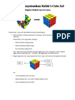Tutorial Menyelesaiakn Rubik's Cube 3x3