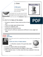 The History of The Atom Notes - Condensed