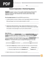 Gizmo - Chemical Equations