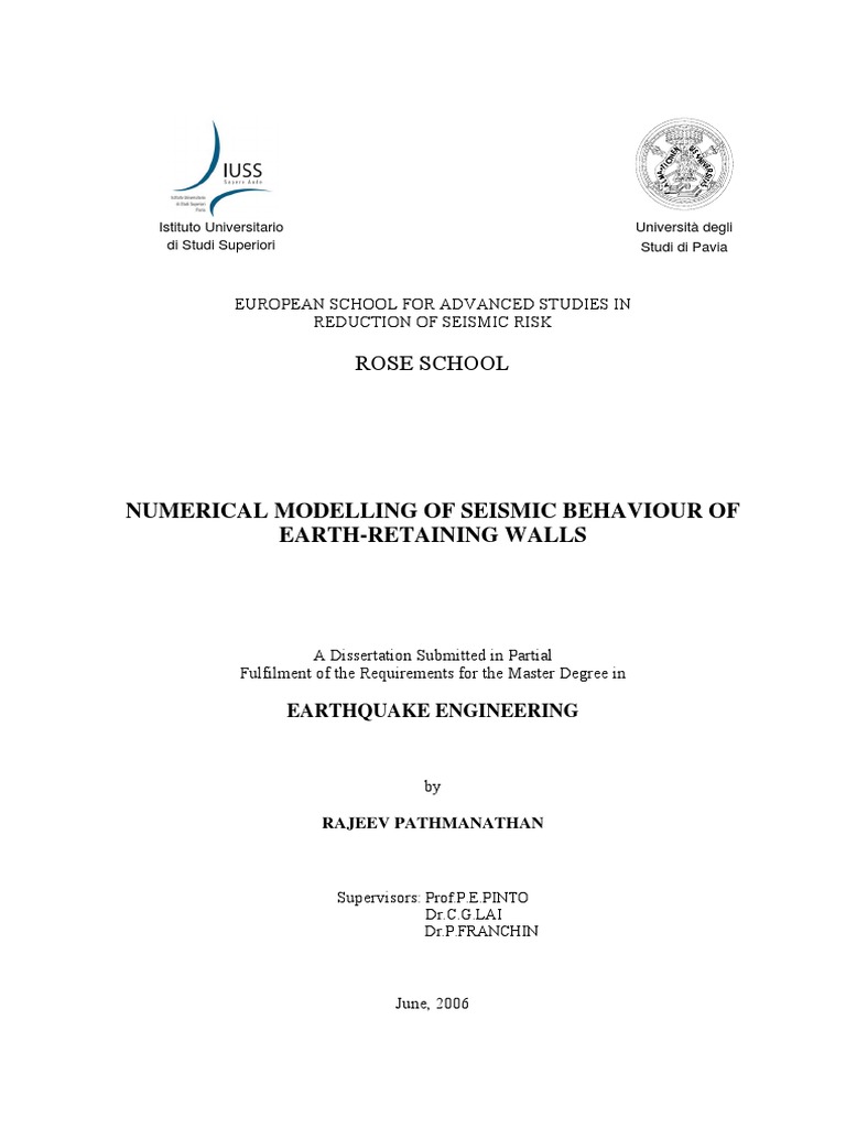 Dissertation2007 Pathmanathan PDF | PDF | Earthquakes | Stiffness