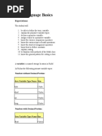  Java Language Basics