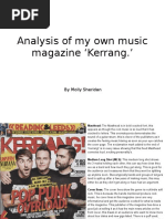 Analysis of My Own Music Magazine Kerrang