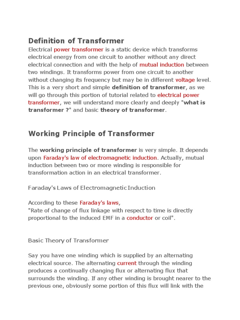 Understanding Transformer Basics | PDF | Electromagnetic Induction ...
