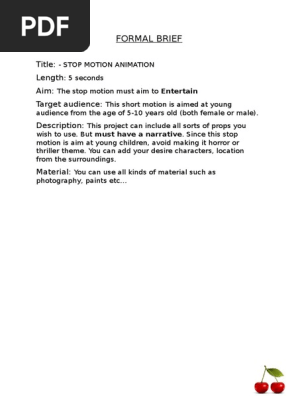 Animation Brief