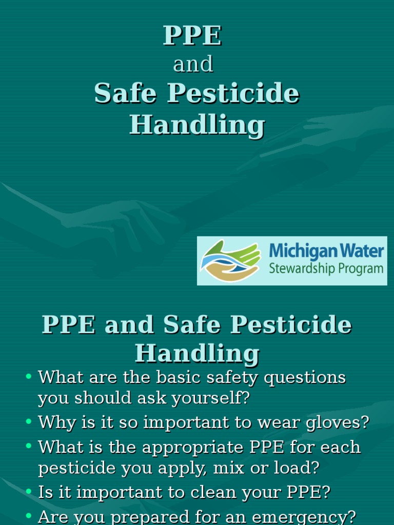 PPE and Safe Pesticide Handling(1) Personal Protective Equipment