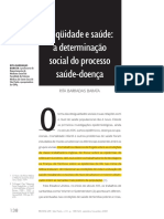 2001 - Iniquidade e Saúde, A Determinação Social Do Processo Social Do Processo Saúde-doença