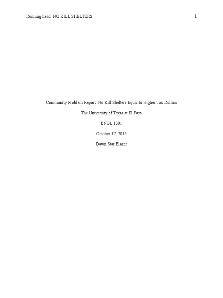 Community Problem Report | PDF | Applied Ethics | Animal Welfare