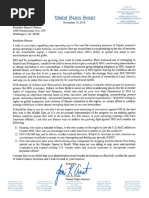 161114ErnstLettertoPOTUSReLatinAmericaISIS