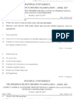 Pharmacology MD 2007 Pharmacology MD question Papers Manipal
