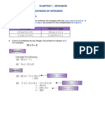 Chapter 1: Integers Multiplication and Division of Integers (A) Multiplying Integers