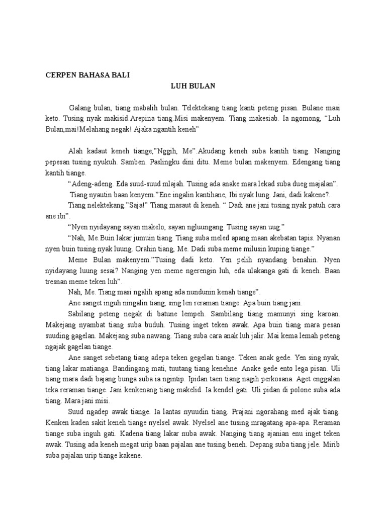 CERPEN BAHASA BALI.doc