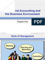 Managerial Accounting and The Business Environment: Chapter One