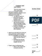 Compare and Contrast Rubric