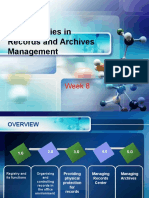 Key Activities in Records and Archives Management: Week 8