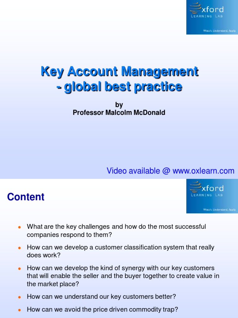 Key Account Management.pdf | Strategic Management | Sales