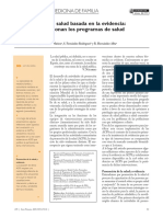 Promoción de La Salud Basada en La Evidencia: ¿Realmente Funcionan Los Programas de Salud Comunitarios?