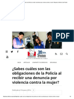 ¿Sabes Cuáles Son Las Obligaciones de La Policía Al Recibir Una Denuncia Por Violencia Contra La Mujer_ _ Blog de La Defensoría Del Pueblo
