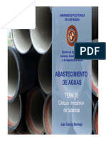 ABASTECIMIENTO DE AGUA Tema - 16 - CALCULOS - MECANICOS - TUBERIAS PDF