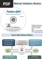 Analytical Method Validation Module