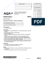 Aqa MPC3 QP Jun14 PDF