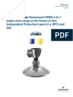 Applying A Single Rosemount 5900S 2-In-1 Radar Level Gauge As The Sensor in Two Independent Protection Layers (I.e. BPCS and Sis)